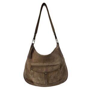 Prada FW 1999 Tan Suede Crossbody Bag